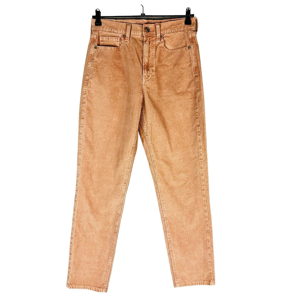 American Eagle Womans Sz 2 Mom Jean Corduroy‎ Super Stretch Pink Pockets
